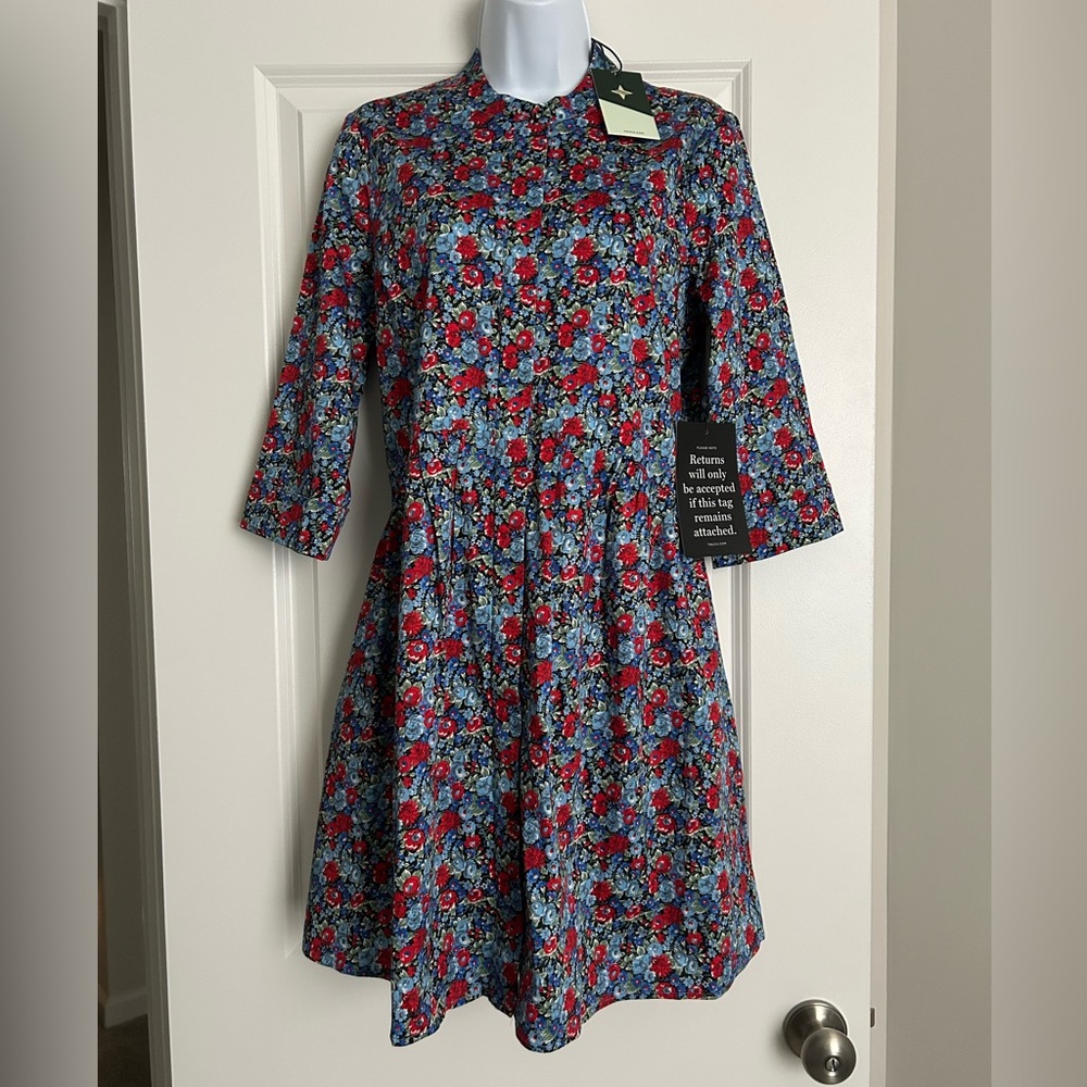 NWT Tuckernuck Royal Shirt Dress Queens Garden Floral Size Small - Picture 4 of 7